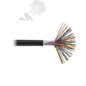 Кабель U/UTP 50 пар Кат.5 внешний PE -40C одножильный черный 500м
