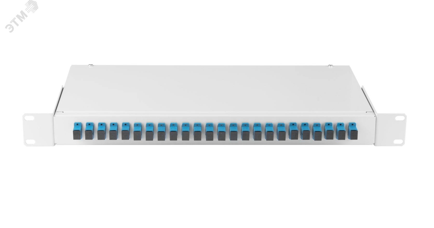 Кросс 19' Premium Line, 1U, укомплектованный на 24порта SC/UPC, SM 9/125 OS2, выдвижной, черный