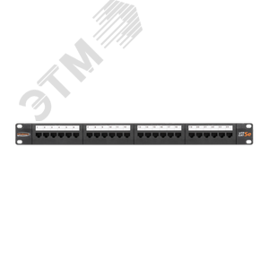 Панель 19' 1U 24 порта Кат.5e RJ45/8P8C неэкранированная черная