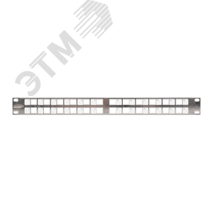 Панель 19'', 1U, наборная, под 24 угловых модуля AN, UTP/STP, металлик