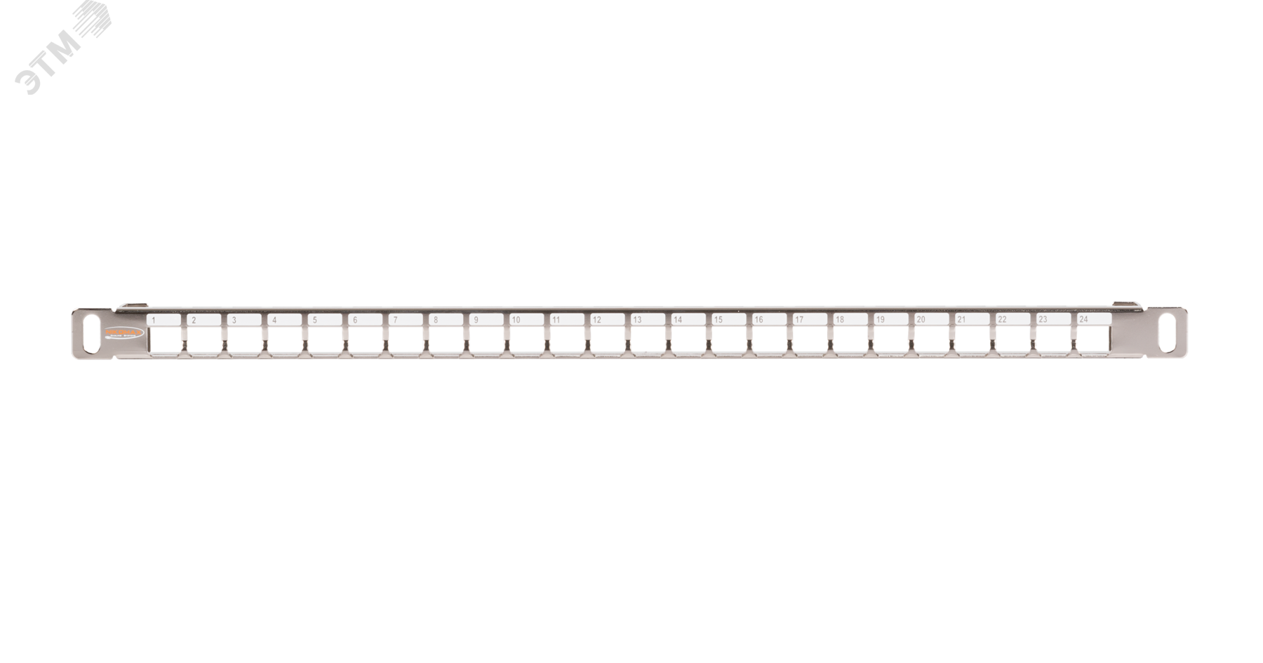 Панель 19'', 0,5U, наборная, под 24 модуля Keystone, UTP/STP, металлик