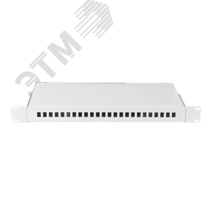 Кросс оптический 19 дюймов, 1U, до 24 SC портов или 48 LC портов, серый