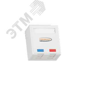 Настенная розетка, 2 порта, Кат.5e, RJ45/8P8C, для FT-TOOL, экраннированный, со шторками, белая