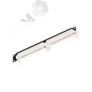 Коммутационная панель 110 типа 19д 1U 100 пар с этикеткой белая