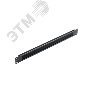Органайзер 19 дюймов, 1U, кольца 80мм, металлический, с отверстиями, черн, 2шт.