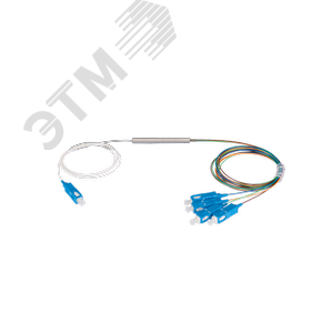 Сплиттер планарный 1x4, одномодовый, G.657.A1, SC/UPC, миникорпус, 0.9 мм