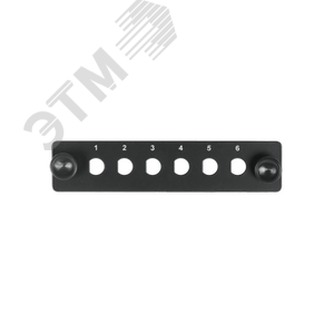 Панель адаптерная, до 6 двойных адаптеров SC, черная