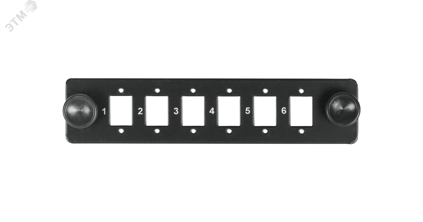 Панель адаптерная, до 6 одинарных адаптеров FC/ST, черная