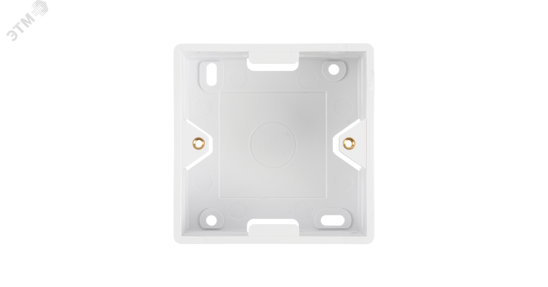 Коробка настенная, под лицевые панели и розетки формата 80х80мм, белая