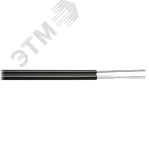 Кабель волоконно-оптический, 8 волокон, SM 9/125 G.657.A1, внешний, со стальным тросом, 4кН, PE, черный