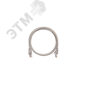 Шнур U/UTP 4 пары, Кат.5e, 2хRJ45/8P8C, T568B, 7х0,205мм, LSZH, черный, 0,3м