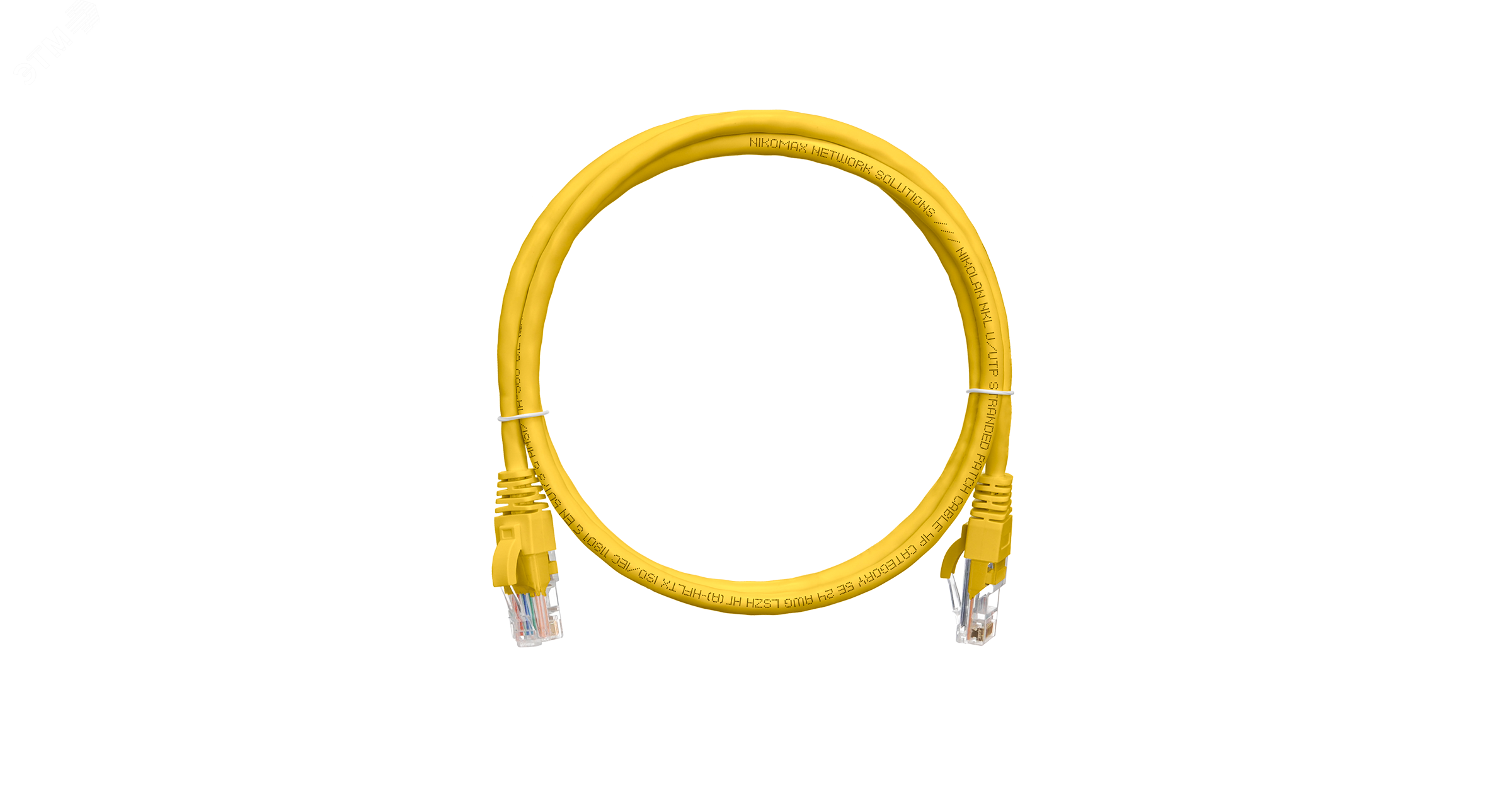 Патч-корд U/UTP 4 пары Cat 5e 2хRJ45/8P8C T568B 7х0205мм PVC желтый 015м
