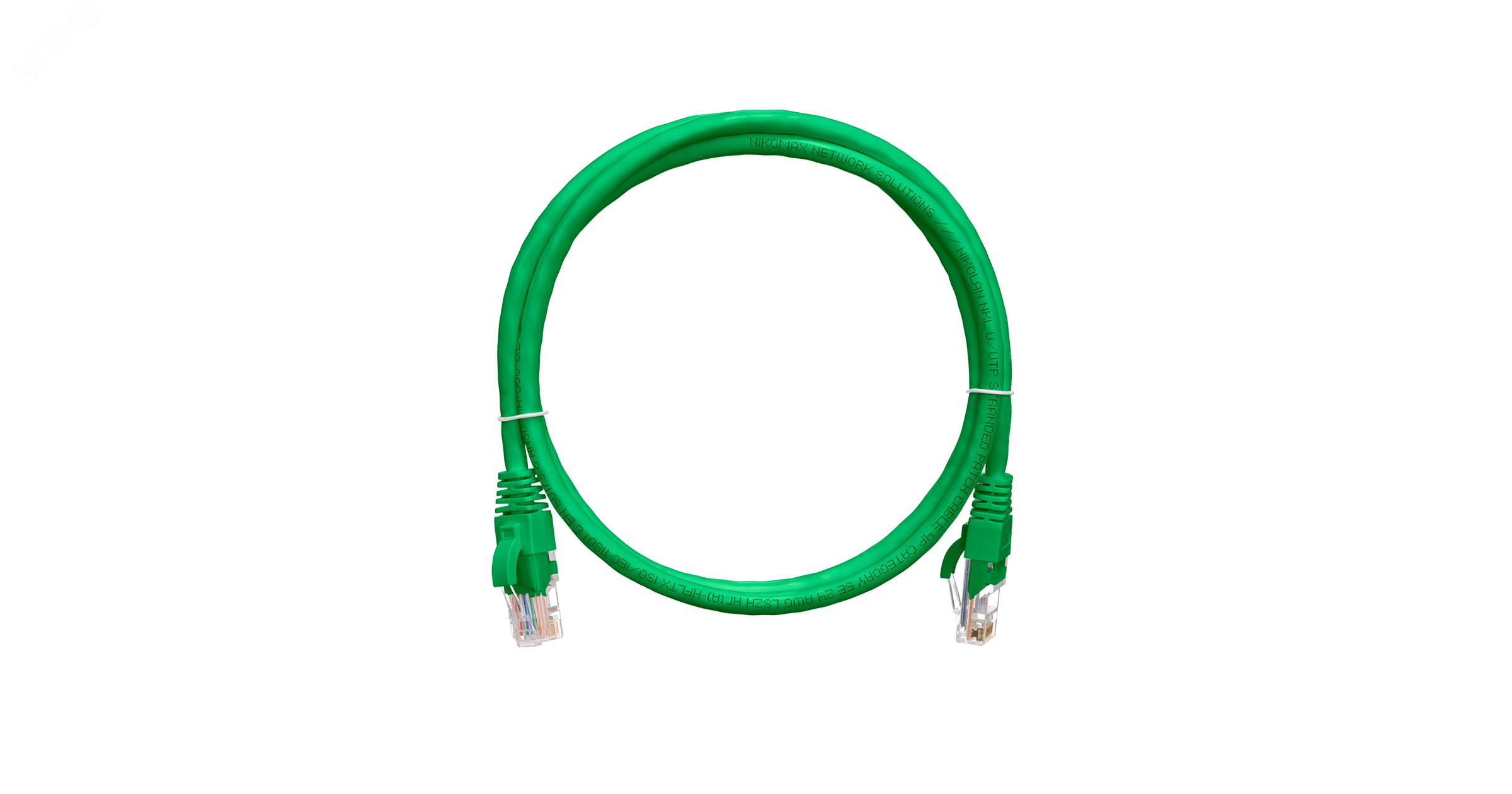 Патч-корд U/UTP 4 пары Cat 5e 2хRJ45/8P8C T568B 7х0205мм PVC зеленый 015м