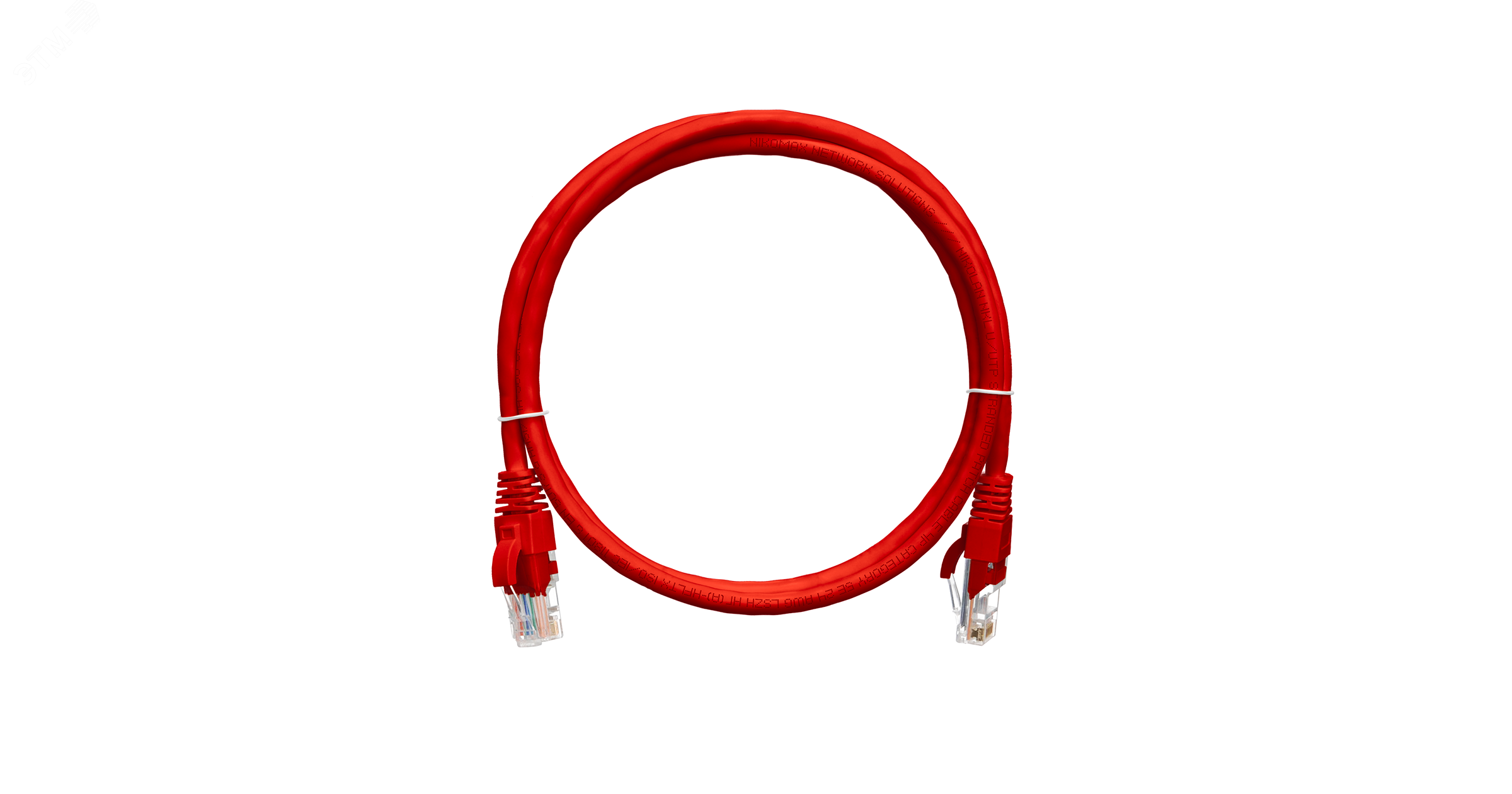 Патч-корд U/UTP 4 пары Cat 5e 2хRJ45/8P8C T568B 7х0205мм PVC красный 015м