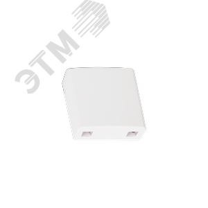 Корпус оптической настенной розетки (кросс) до 2 портов SC или LC белый с