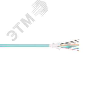 Кабель волоконно-оптический, 24 волокна, многомодовый 50/125мкм, стандарта OM4, ПВХ для одиночной прокладки, внутренний, распределительный, с плотным 