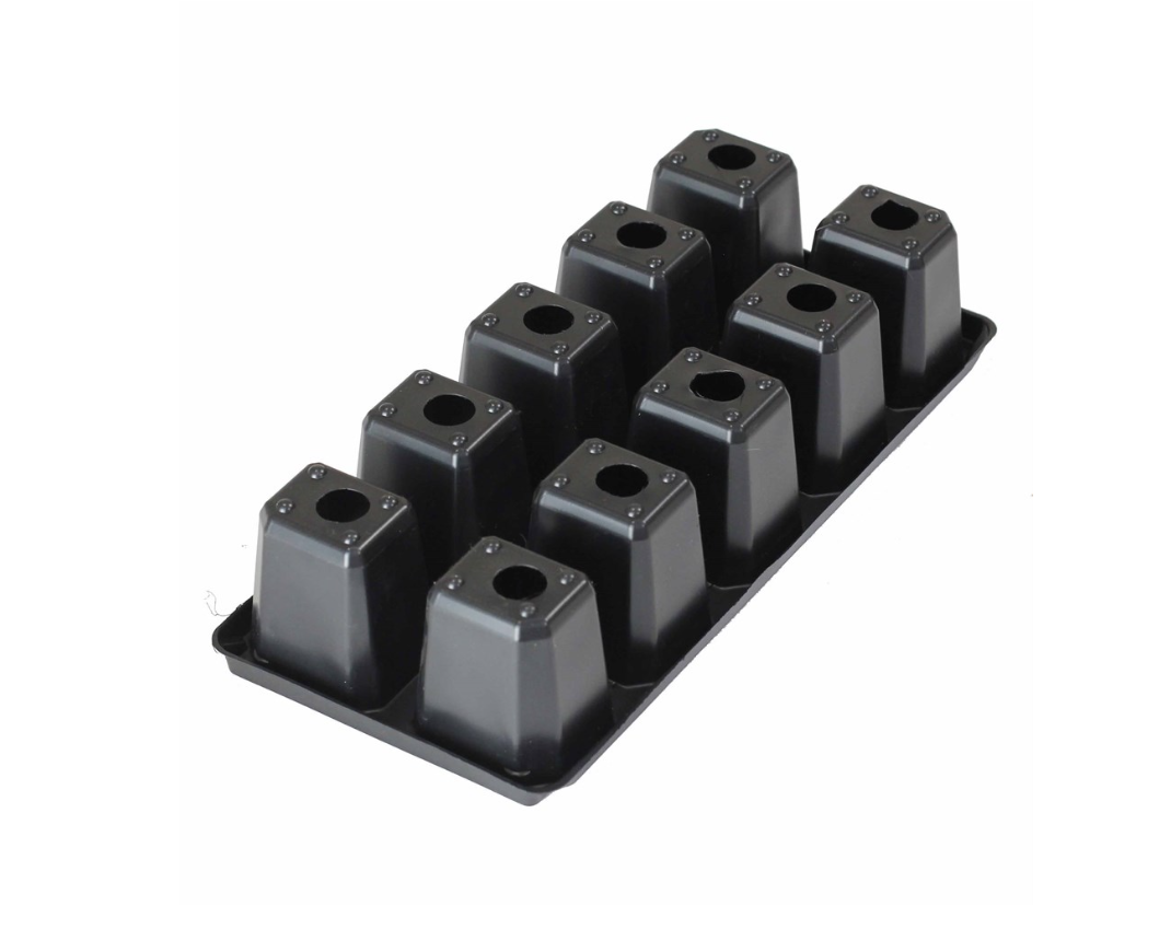 Кассета для рассады, 280х130х60 мм, 10 ячеек, полистирол, 5 шт.