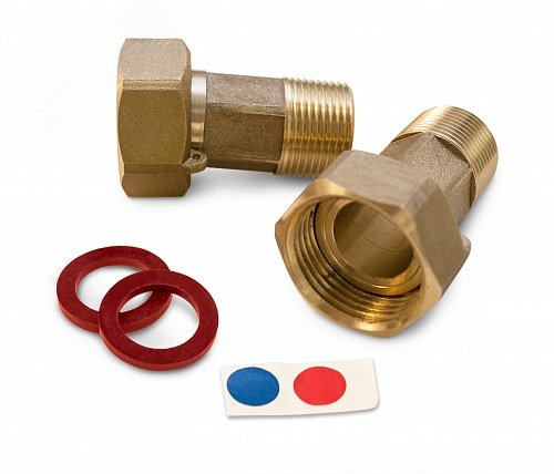 Комплект монтажных частей с обратным клапаном для счетчика 1/2' (сгоны 2 шт.)