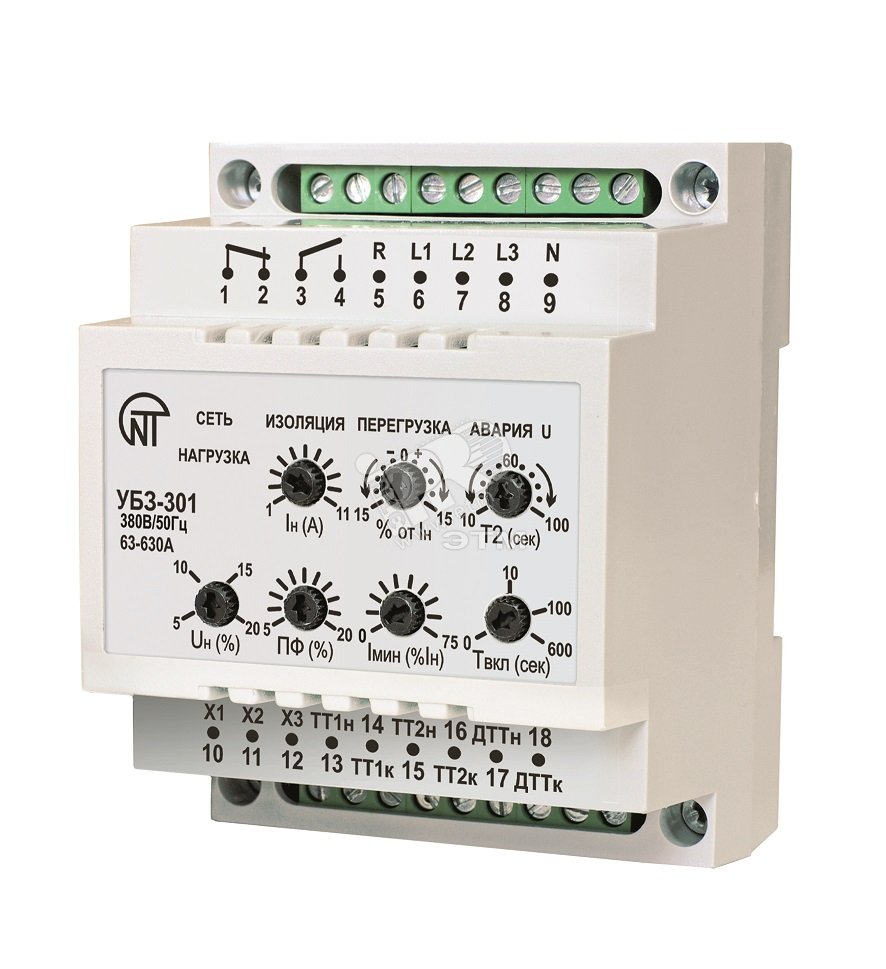 Универсальный блок защиты УБЗ-301 63-630A (с внутр.диам.ДТТ 100 мм) блок защиты