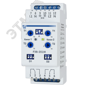 Реле времени двухканальное РЭВ-201М 7 программ