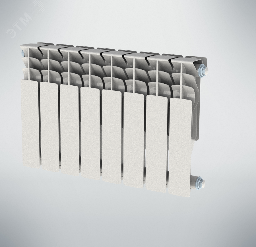 Радиатор алюминиевый секционный 500/100/6 боковое подключение