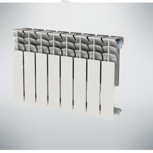 Радиатор алюминиевый секционный 500/100/6 боковое подключение