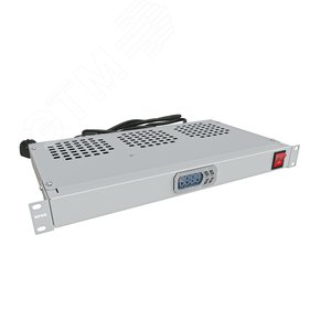 Модуль вентиляторный крепление на 19 1U, 3 элемента, электронный термоконтроллер, цифровой термодатчик, серый RAL 7035