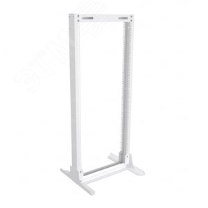 Стойка серверная OR однорамная 24U 19, комплект ножек, серый RAL 7035