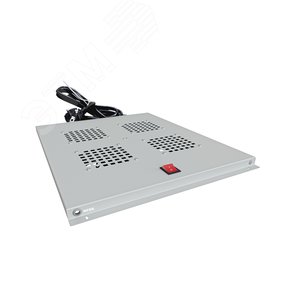 Модуль вентиляторный потолочный для шкафов серии R глубиной 800мм на 4 элемента потолочный без термостата, серый RAL 7035