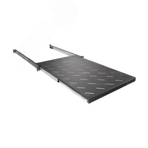 Полка выдвижная глубина 700мм, крепление 19 1U, для шкафов глубиной 1000мм, черный RAL 9005