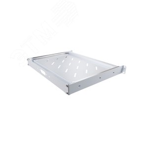 Полка клавиатурная выдвижная , крепление 19 1U, для шкафов глубиной 450мм и более, серый RAL 7035