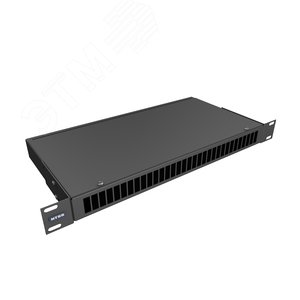 Кросс NTSS STANDART оптический 19' частично укомплектованный 1U. 32 порта SC duplex (сплошная панель. сплайс-кассета-2шт) черный RAL 9005