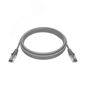 Патч-корд PREMIUM 2хRJ45/8P8C. T568B FTP CAT5e LSZH 1.5 метра. серый