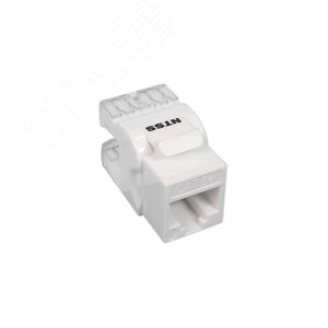 Модуль розеточный Keystone UTP RJ45 cat.5e. 180 градусов. белый