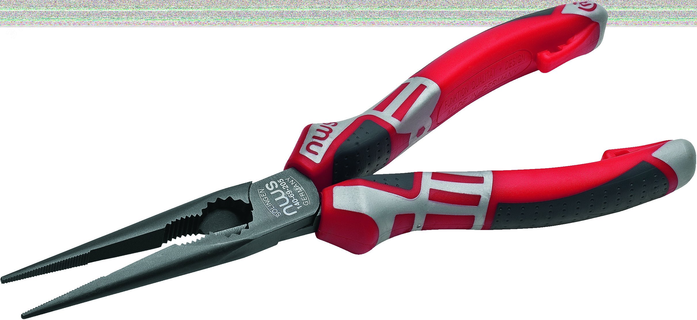 Длинногубцы прямые 205 мм, покрытие TitanFinish, рукоятки SoftGripp 3K