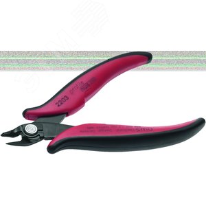 Бокорезы для электроники 128 мм (загнутые, без фаски до 1,6 мм с зажимом для провол.)