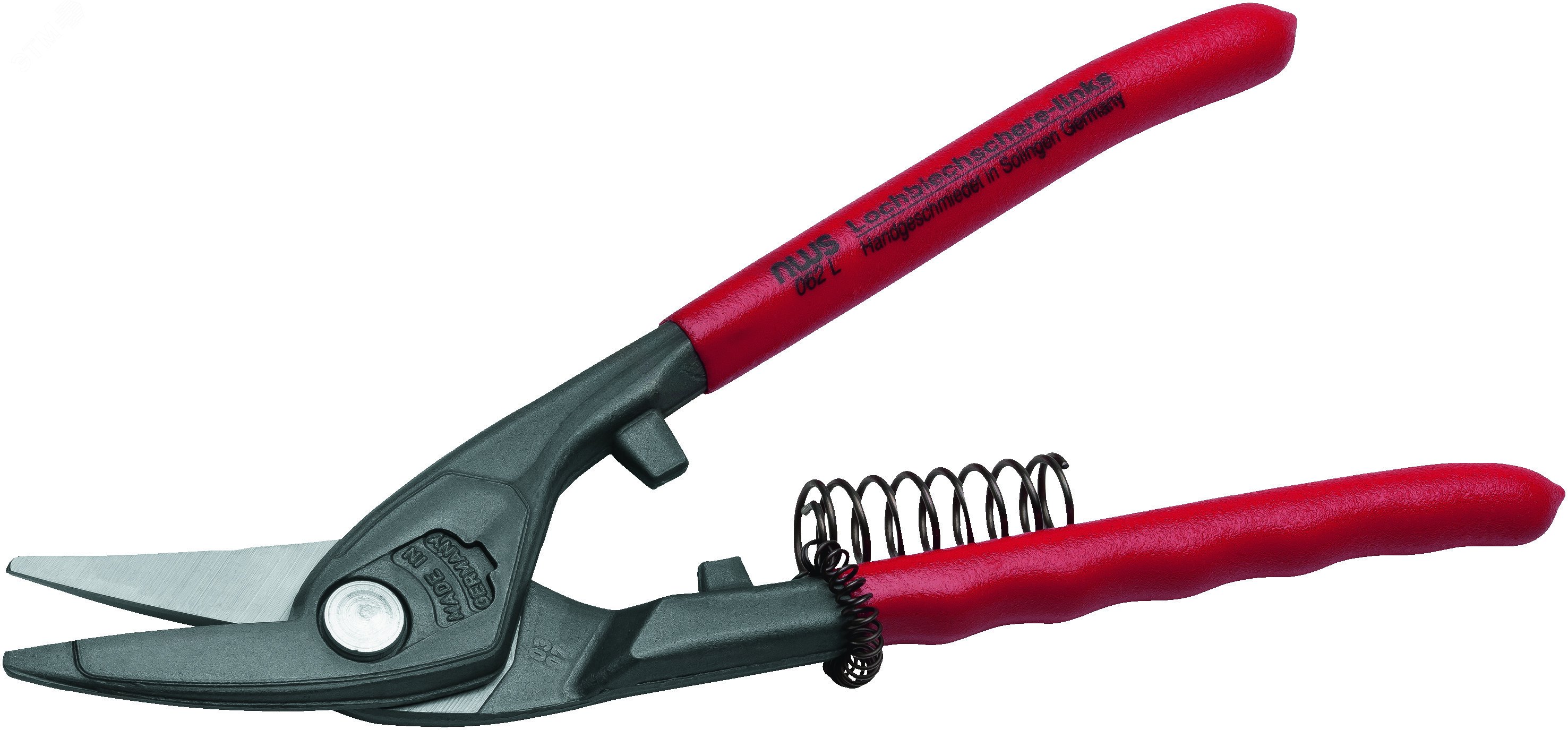 Ножницы по металлу ''Фигурные'' левая режущая кромка, фигурная резка большого радиуса 250 мм