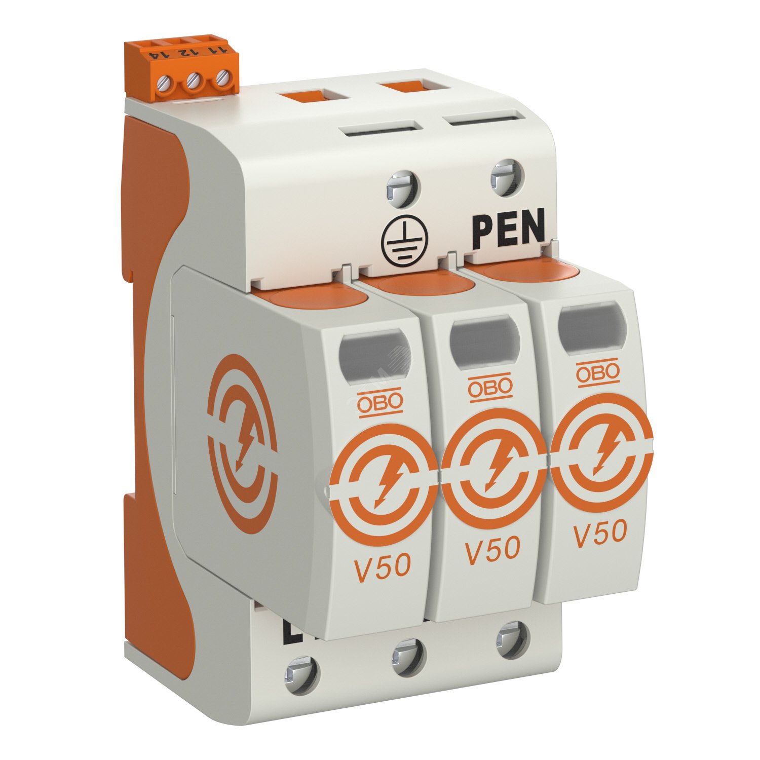 УЗИП для силовых сетей 3-полюсный (Класс I+II), 280 В, с дистанционной сигнализацией