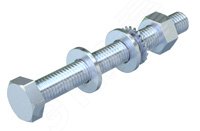 Комплект Болт+Шайба+Гайка M10x80