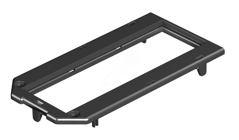 Рамка для электроустановочных изделий Modul45 147x76 мм (полиамид,черный)