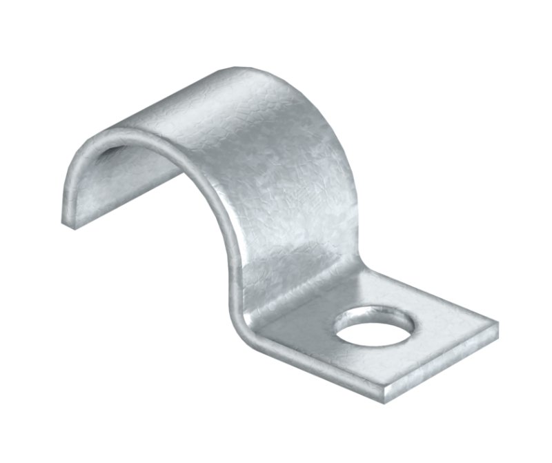 Скоба крепежная металлическая однолапковая 20мм