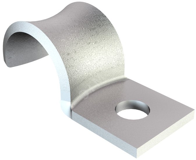 Скоба крепежная металлическая однолапковая 3мм