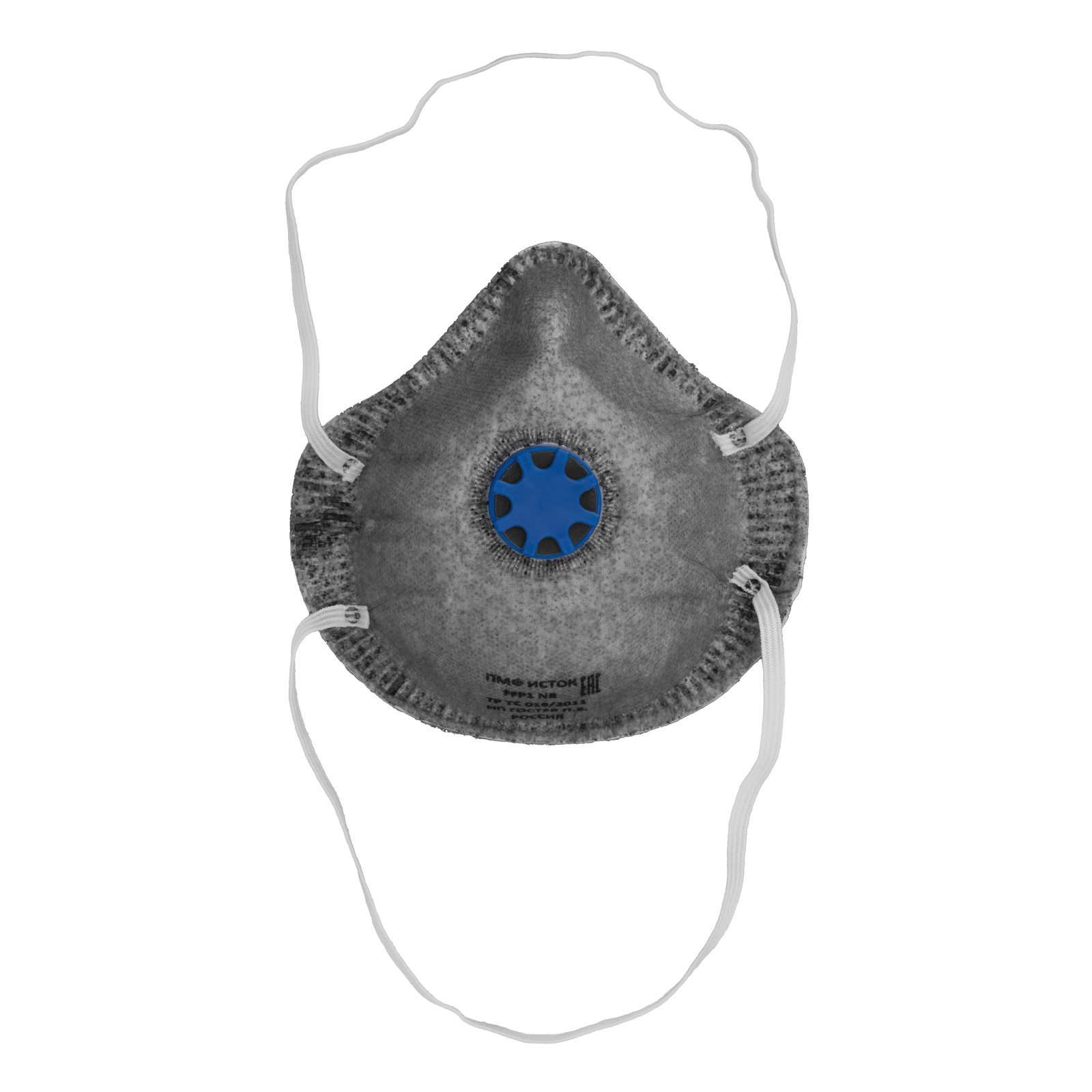 Полумаска фильтрующая формов,модель"Исток",с угольным слоем,с клапаном выдоха, FFP1 NR, 10шт