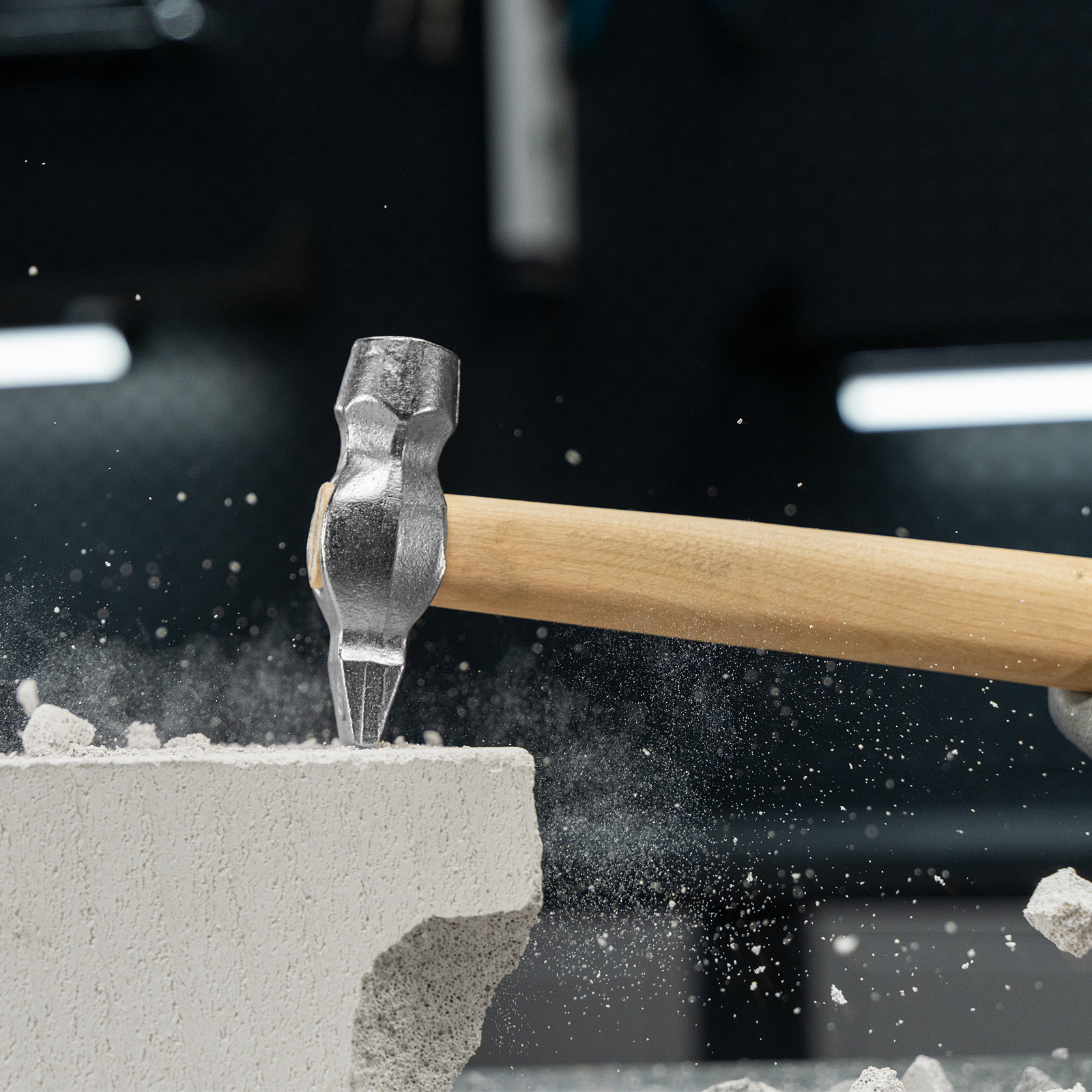 Молоток слесарный, 400 г, круглый боек, деревянная рукоятка