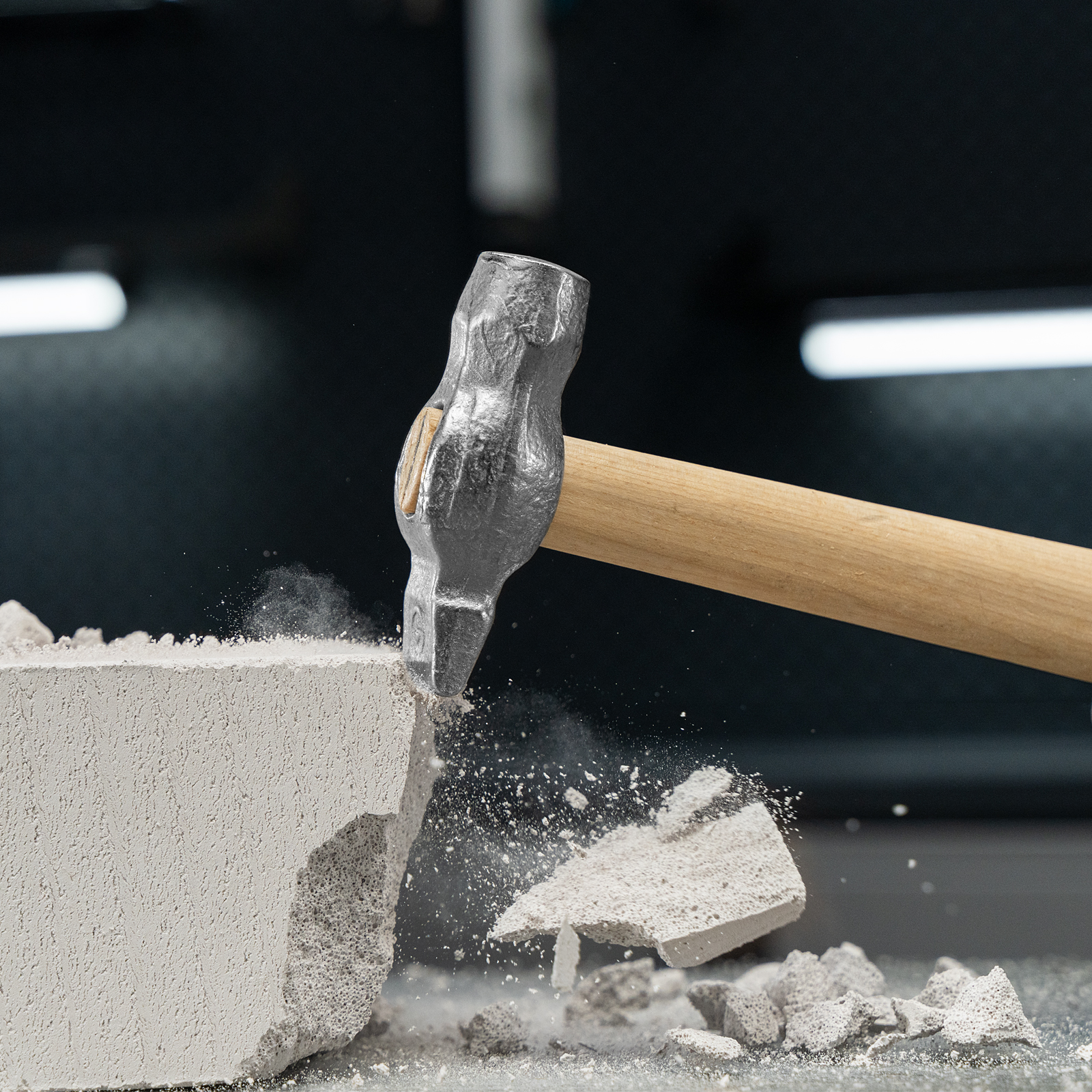 Молоток слесарный, 500 г, круглый боек, деревянная рукоятка