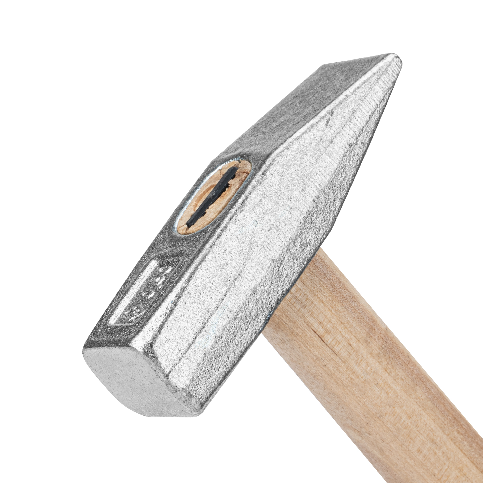 Молоток слесарный, 600 г, квадратный боек, деревянная рукоятка