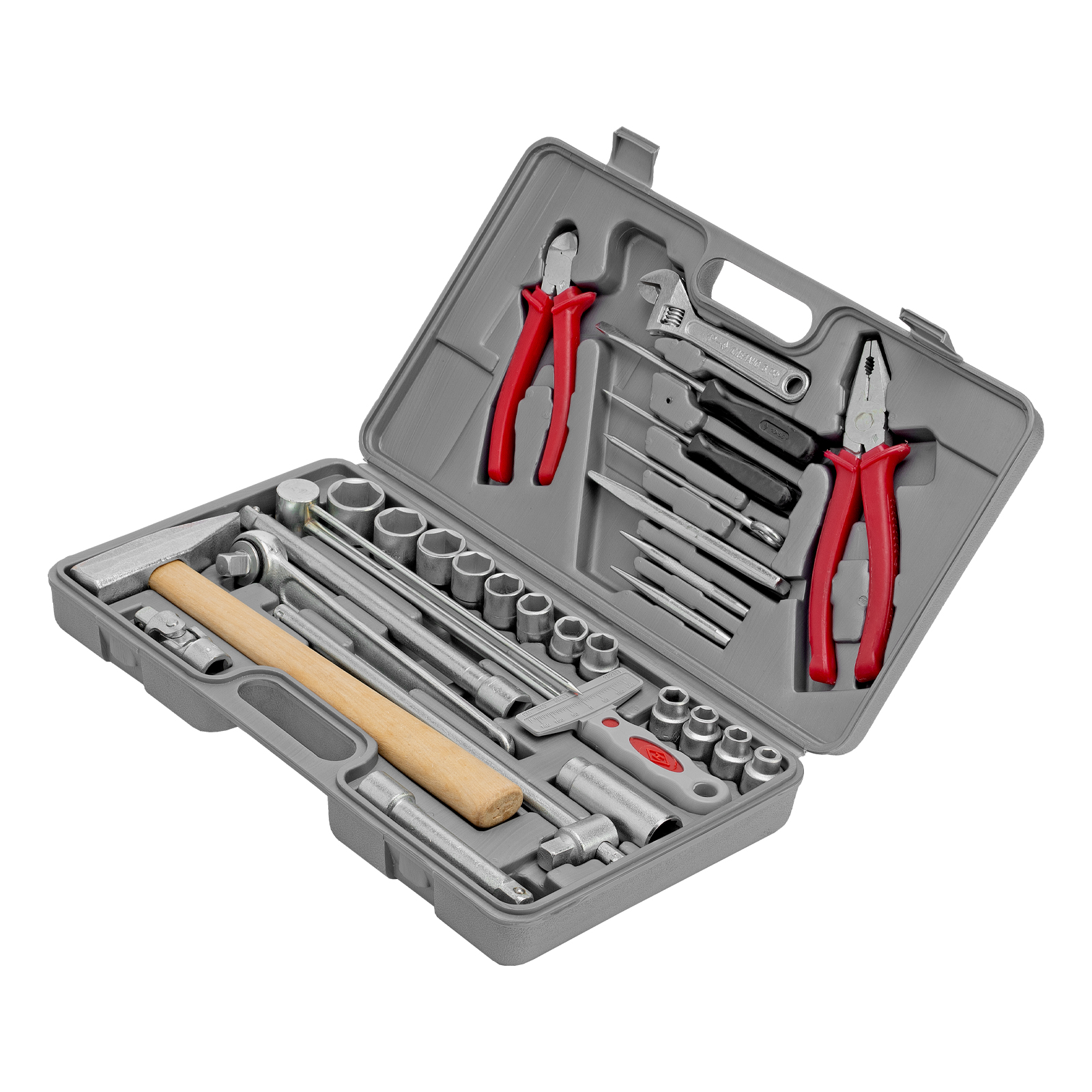 Набор слесарно-шоферского инструмента "Универсал-2", пластиковый бокс (НИЗ)