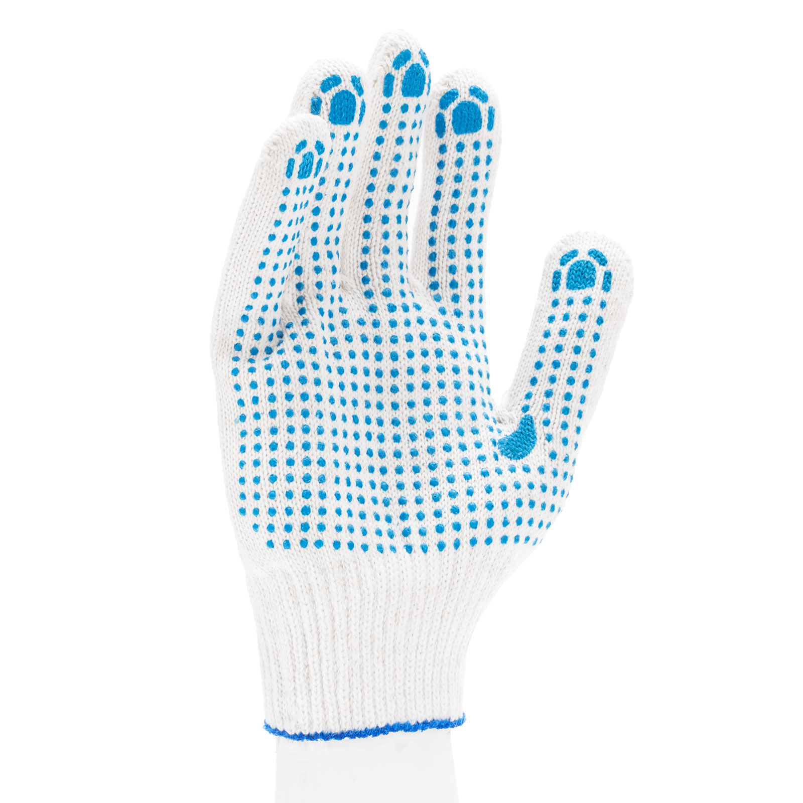 Перчатки х/б, ПВХ покрытие, "Точка", 10 класс, стикер
