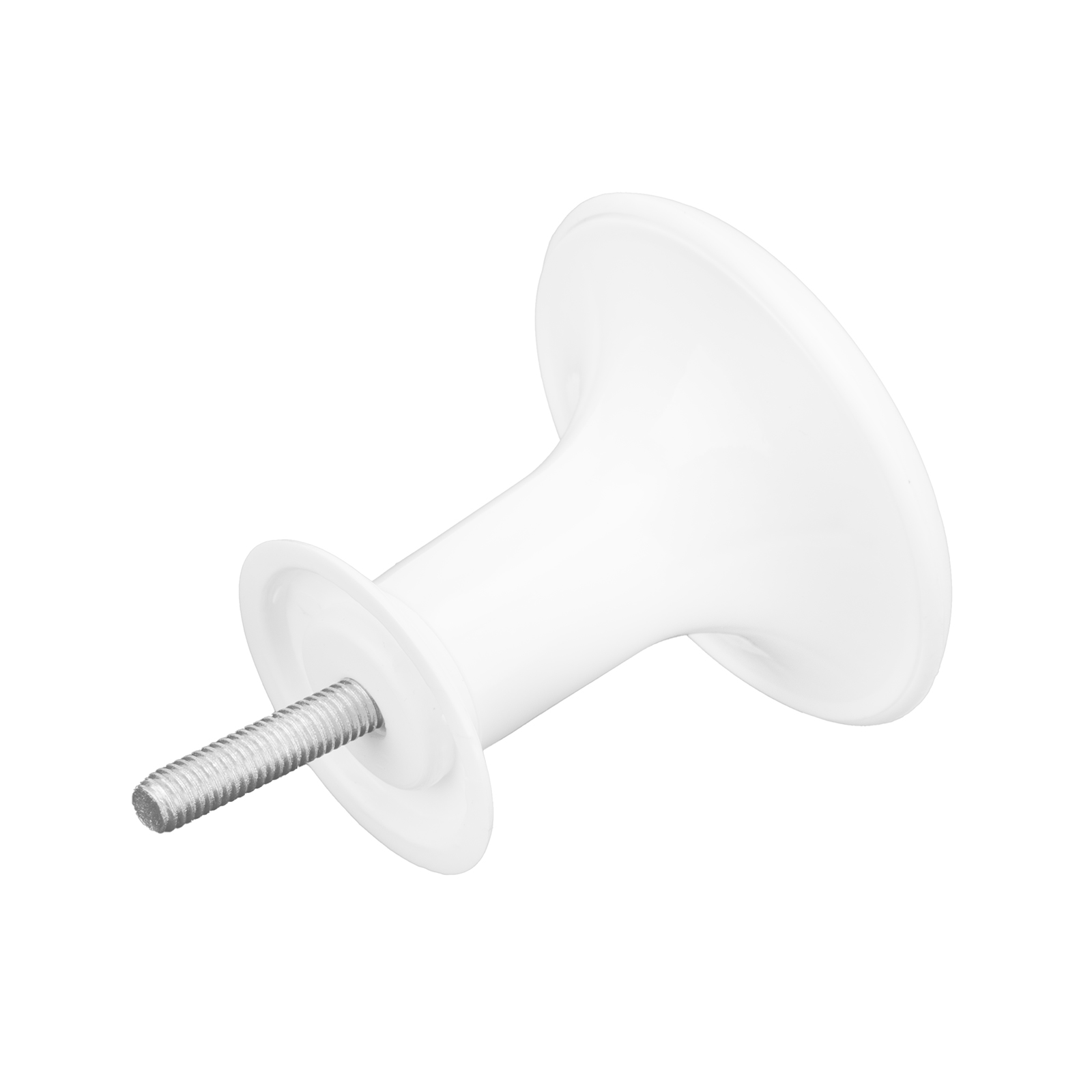 Ручка-кнопка РК1 пласт, белая, 5 шт, (Металлист)