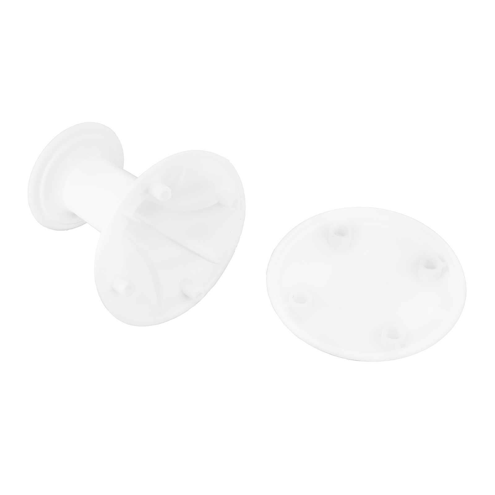 Ручка-кнопка РК1 пласт, белая, 5 шт, (Металлист)